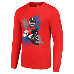 Buffalo Bills Starter Player X Logo Graphic Long Sleeve T-Shirt - Red on sale
