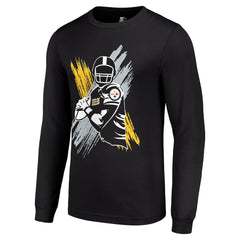 Pittsburgh Steelers Starter Player X Logo Graphic Long Sleeve T-Shirt - Black on sale