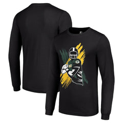 Green Bay Packers Starter Player X Logo Graphic Long Sleeve T-Shirt - Black outlet