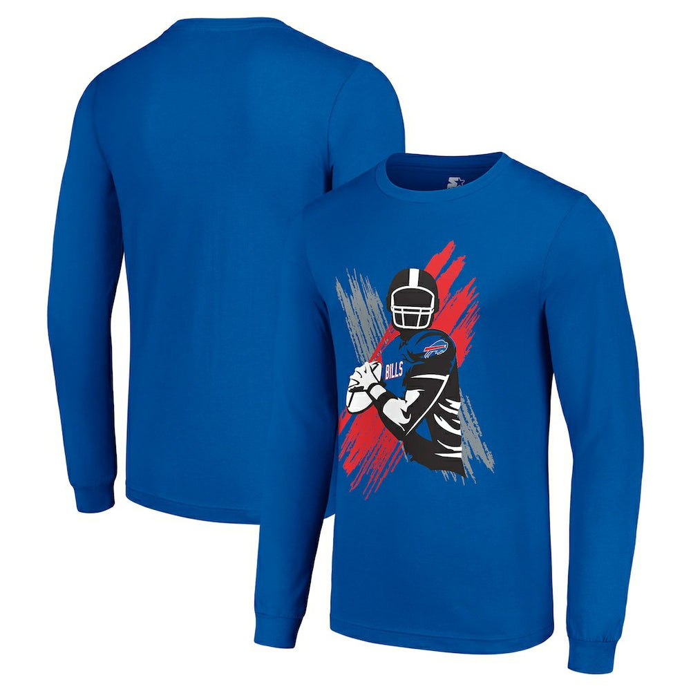 Buffalo Bills Starter Player X Logo Graphic Long Sleeve T-Shirt - Royal for sale