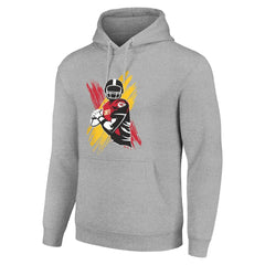 Kansas City Chiefs Starter Player X Fleece Pullover Hoodie - Heather Gray discount