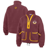 Washington Commanders WEAR by Erin Andrews Women's Polar Fleece Half-Zip Jacket - Burgundy outlet