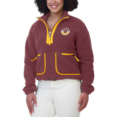 Washington Commanders WEAR by Erin Andrews Women's Polar Fleece Half-Zip Jacket - Burgundy outlet