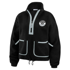 Las Vegas Raiders WEAR by Erin Andrews Women's Polar Fleece Half-Zip Jacket - Black online