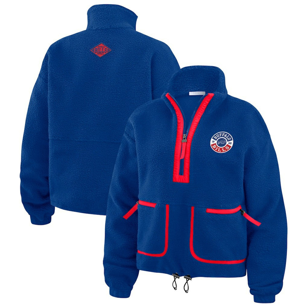 Buffalo Bills WEAR by Erin Andrews Women's Polar Fleece Half-Zip Jacket - Royal for sale