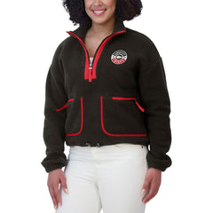 Kansas City Chiefs WEAR by Erin Andrews Women's Polar Fleece Half-Zip Jacket - Black online