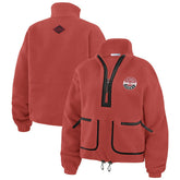 San Francisco 49ers WEAR by Erin Andrews Women's Polar Fleece Half-Zip Jacket - Scarlet on sale