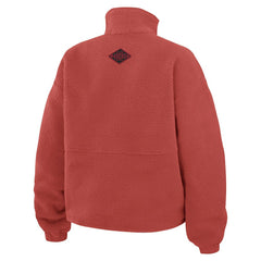 San Francisco 49ers WEAR by Erin Andrews Women's Polar Fleece Half-Zip Jacket - Scarlet on sale