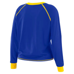 Los Angeles Rams WEAR by Erin Andrews Women's Tie-Front Long Sleeve Top - Royal/Gold online