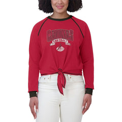 Arizona Cardinals WEAR by Erin Andrews Women's Tie-Front Long Sleeve Top - Cardinal/Black sale