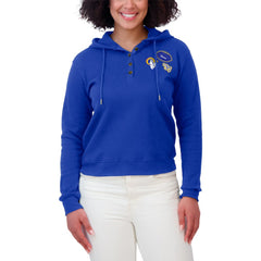 Los Angeles Rams WEAR by Erin Andrews Women's Waffle Hoodie Pullover Top - Royal outlet