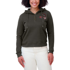 Tampa Bay Buccaneers WEAR by Erin Andrews Women's Waffle Hoodie Pullover Top - Pewter outlet
