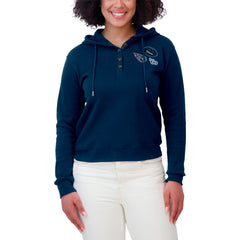 Tennessee Titans WEAR by Erin Andrews Women's Waffle Hoodie Pullover Top - Navy cheap