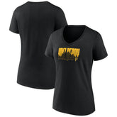 Pittsburgh Pirates Women's Yinz Ready V-Neck T-Shirt - Black