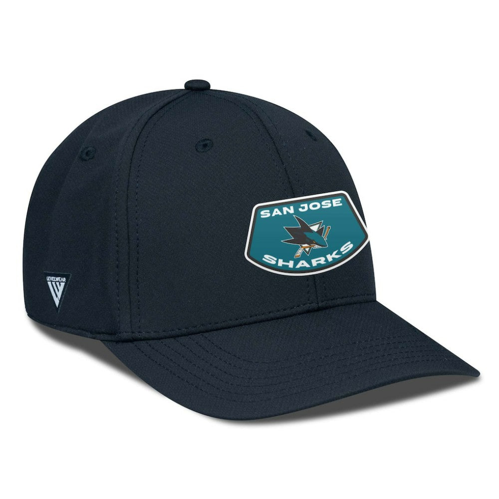 San Jose Sharks Levelwear Rise Skylight Flex Hat Black