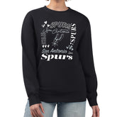 San Antonio Spurs G-III 4Her by Carl Banks Women's Collage Team Graphic Fleece Pullover Sweatshirt - Black shop