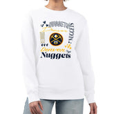 Denver Nuggets G-III 4Her by Carl Banks Women's Collage Team Graphic Fleece Pullover Sweatshirt sale - White online