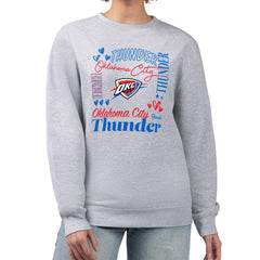 Oklahoma City Thunder G-III 4Her by Carl Banks Women's Collage Team Graphic Fleece Pullover Sweatshirt - Heather Gray online