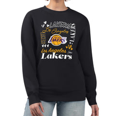 Los Angeles Lakers G-III 4Her by Carl Banks Women's Collage Team Graphic Fleece Pullover Sweatshirt - Black online