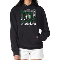 Boston Celtics G-III 4Her by Carl Banks Women's Team Collage Graphic Fleece Pullover Hoodie - Black outlet