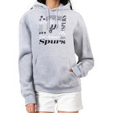 San Antonio Spurs G-III 4Her by Carl Banks Women's Team Collage Graphic Fleece Pullover Hoodie - Heather Gray shop