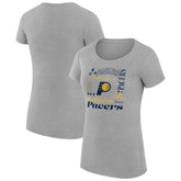 Indiana Pacers G-III 4Her by Carl Banks Women's Super-Slim Fit Lightweight Team Name Collage Graphic T-Shirt - Heather Gray outlet