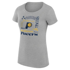 Indiana Pacers G-III 4Her by Carl Banks Women's Super-Slim Fit Lightweight Team Name Collage Graphic T-Shirt - Heather Gray outlet