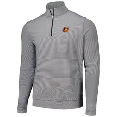 Baltimore Orioles Peter Millar Perth Sugar Stripe Performance Quarter-Zip Top - Black