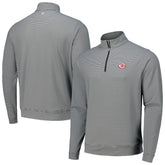 Cincinnati Reds Peter Millar Perth Sugar Stripe Performance Quarter-Zip Top - Black