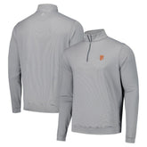 San Francisco Giants Peter Millar Perth Sugar Stripe Performance Quarter-Zip Top - Black