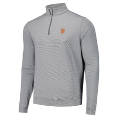 San Francisco Giants Peter Millar Perth Sugar Stripe Performance Quarter-Zip Top - Black