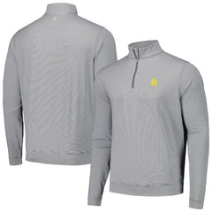 San Diego Padres Peter Millar Perth Sugar Stripe Performance Quarter-Zip Top - Black