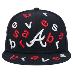 Atlanta Braves Team Confetti 59FIFTY Fitted Hat - Navy | New Era