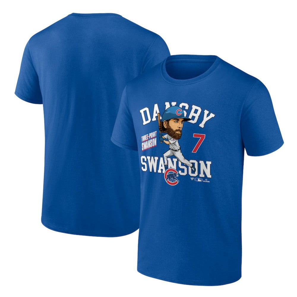 Dansby Swanson Chicago Cubs Hometown Caricature T-Shirt - Royal