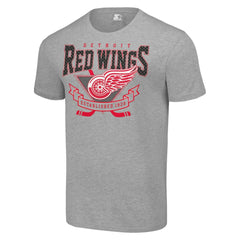 Detroit Red Wings Starter Team Logo Graphic T-Shirt Heather Gray