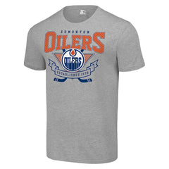 Edmonton Oilers Starter Team Logo Graphic T-Shirt Heather Gray