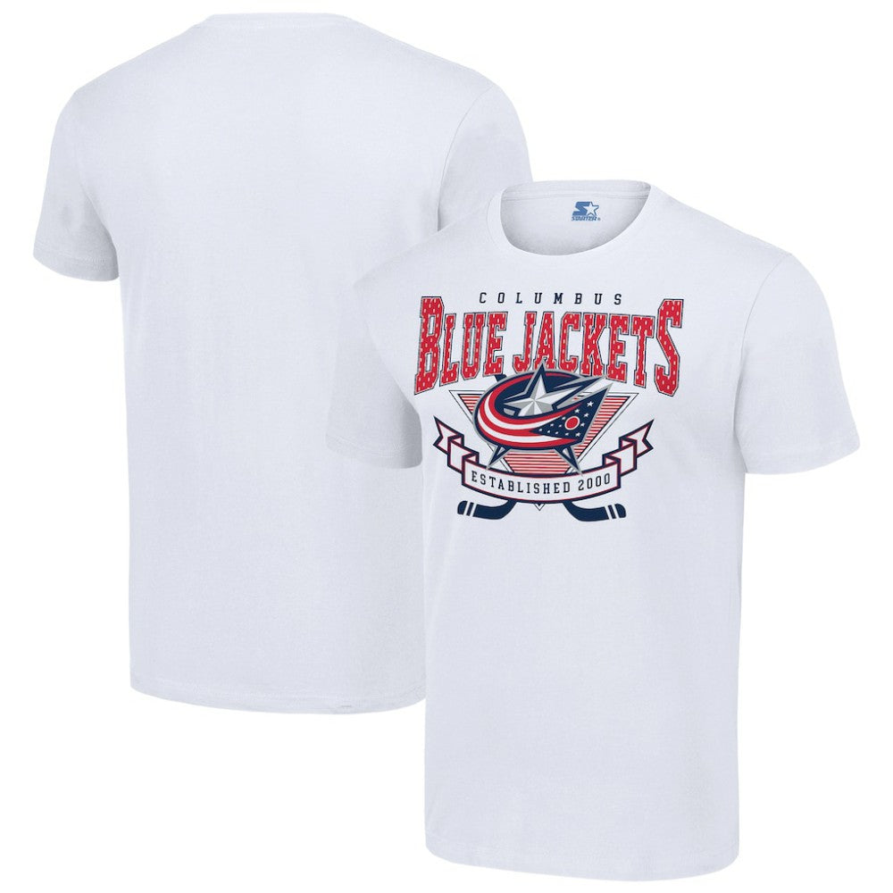 Columbus Blue Jackets Starter Team Logo Graphic T-Shirt White