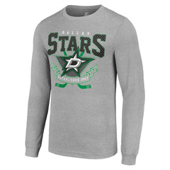 Dallas Stars Starter '80s Inspired Team Logo Long Sleeve T-Shirt Heather Gray