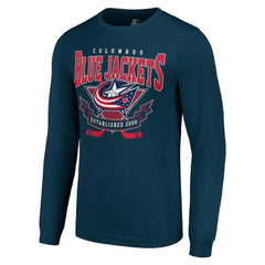 Columbus Blue Jackets Starter Team Logo Graphic Long Sleeve T-Shirt Navy