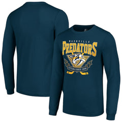 Nashville Predators Starter Team Logo Graphic Long Sleeve T-Shirt Navy