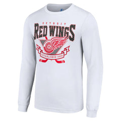 Detroit Red Wings Starter Team Logo Graphic Long Sleeve T-Shirt White