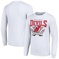 New Jersey Devils Starter Team Logo Graphic Long Sleeve T-Shirt White