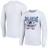 Colorado Avalanche Starter Team Logo Graphic Long Sleeve T-Shirt White