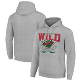Minnesota Wild Starter Team Logo Graphic Fleece Tri-Blend Pullover Hoodie Heather Gray