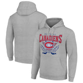 Montreal Canadiens Starter Team Logo Graphic Fleece Tri-Blend Pullover Hoodie Heather Gray