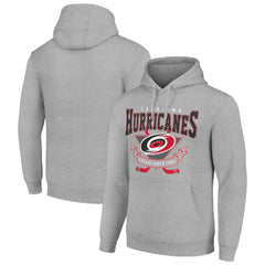 Carolina Hurricanes Starter Team Logo Graphic Fleece Tri-Blend Pullover Hoodie Heather Gray
