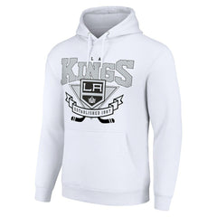 Los Angeles Kings Starter Team Logo Graphic Fleece Tri-Blend Pullover Hoodie White