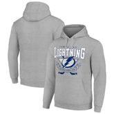 Tampa Bay Lightning Starter Team Logo Graphic Fleece Tri-Blend Pullover Hoodie Heather Gray