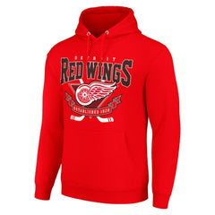 Detroit Red Wings Starter Team Logo Graphic Fleece Tri-Blend Pullover Hoodie Red