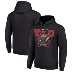 Minnesota Wild Starter Team Logo Graphic Fleece Tri-Blend Pullover Hoodie Black